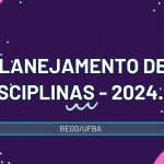 PLANEJAMENTO DE DISCIPLINAS - 2024.2